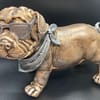 Gold coloured bulldog statue - Image 3