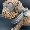 Gold coloured bulldog statue - Image 5