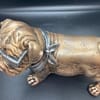 Gold coloured bulldog statue - Image 6