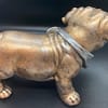 Gold coloured bulldog statue - Image 7