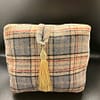 Blue Plaid Doorstop