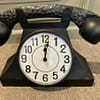 Black Metal Rustic Telephone Clock