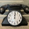 Black Metal Rustic Telephone Clock - Image 8