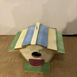 Wooden chalet style bird nest box