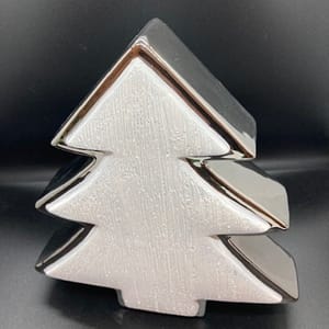 Ceramic white Christmas tree ornament