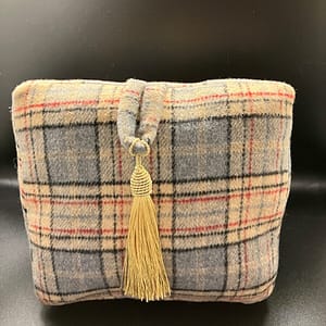 Blue Plaid Doorstop