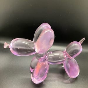 Clear Pink Balloon Dog