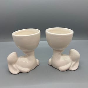 Ceramic rabbit egg cup
