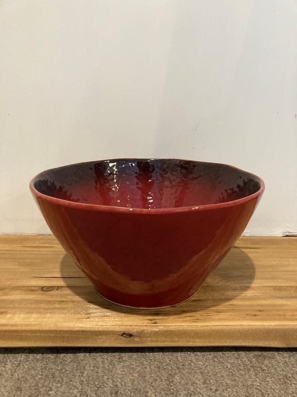 Ceramic red fruit/decorative bowl