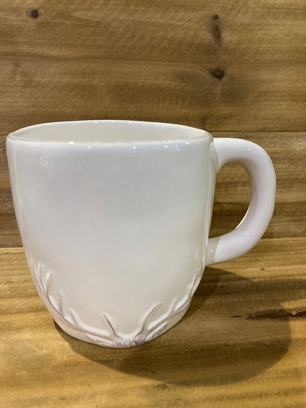 White ceramic Stag Antler mug