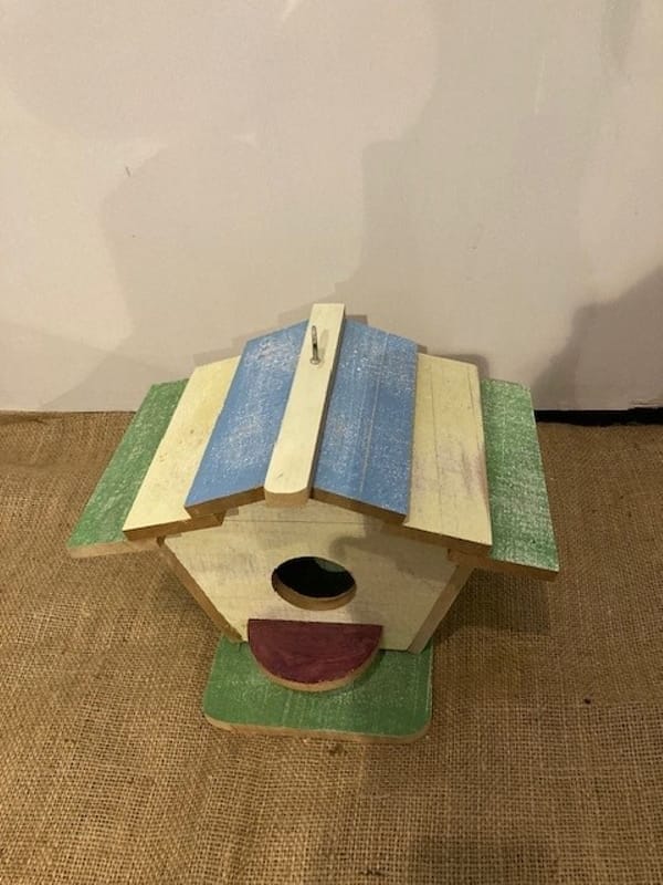 Wooden chalet style bird nest box