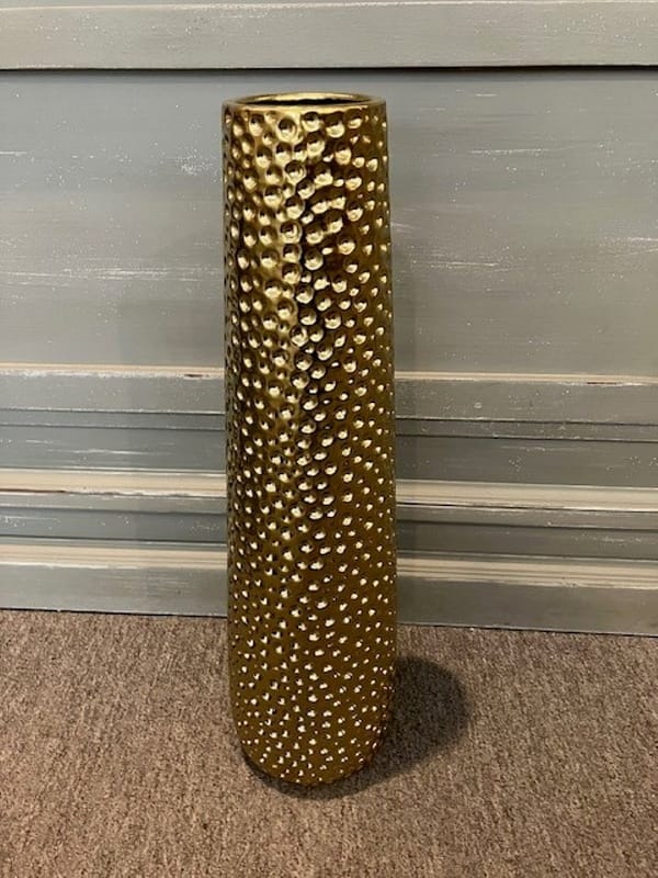 Gold Coloured Ceramic Vase
