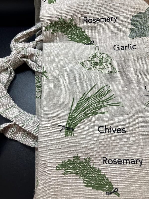 Herb Print Apron