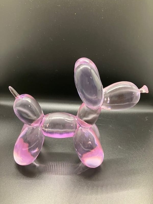 Clear Pink Balloon Dog - Image 2