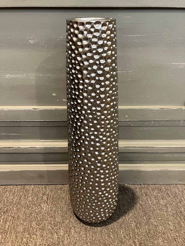 Silver Coloured Ceramic Vase